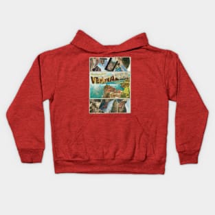 Greetings from Vernazza Cinque Terre Vintage style retro souvenir Kids Hoodie